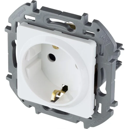 Розетка 1-м СП Inspiria 16А IP20 250В 2P+E защ. шторки немецк. стандарт механизм бел. Leg 673730 Розетка 1-м СП Inspiria 16А IP20 250В 2P+E защ. шторки немецк. стандарт механизм бел. Leg 673730